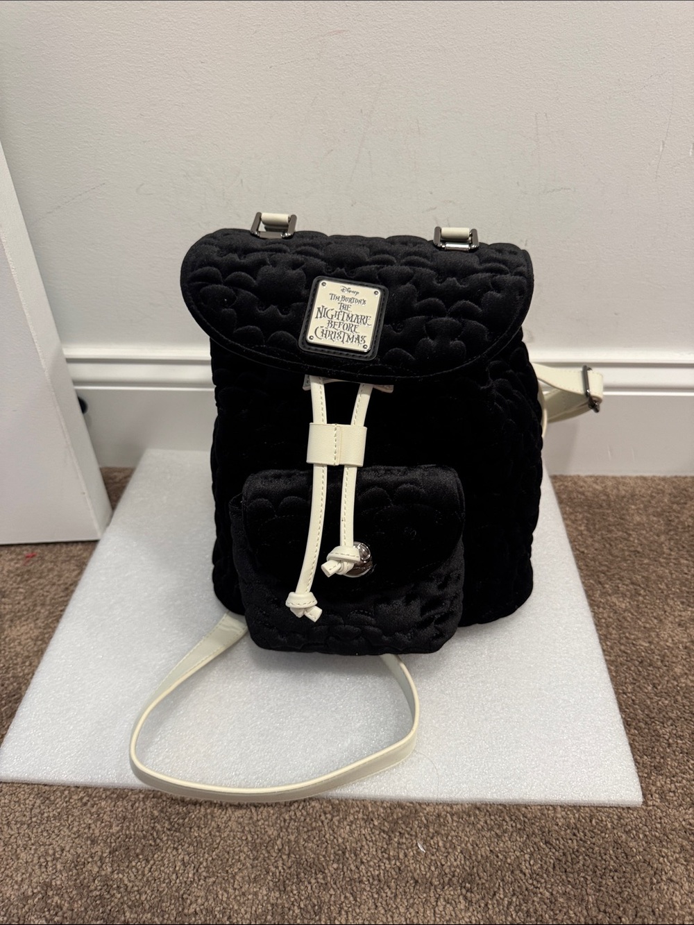 Loungefly Disney nightmare before Christmas velvet backpack